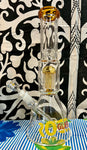 14” Rock Glass Single Perc Yellow Beaker Waterpipe