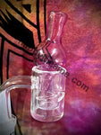 Clear Pink Bubble Glass Carb Cap