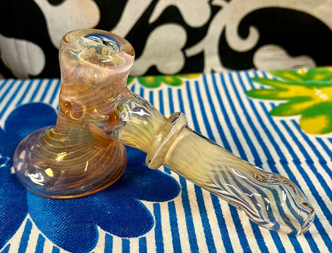 Heavy Fume Pink Flat Head Hammer Bubbler