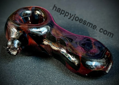 4” Heavy Thick Red and Black Checker Handpipe