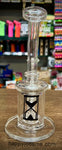 7" Our Glass Waterpipe Bent Neck Hourglass