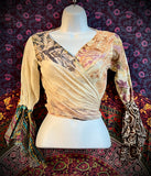 Patchwork Fairy Sleeves Tie Top