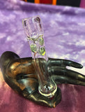 3.5” Clear W/3 Green Bumps Chillum