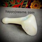 White Textured Frit Hammer Handpipe