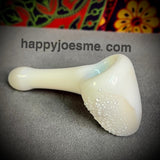 White Textured Frit Hammer Handpipe