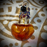 4” Color Frit Head W/Design On Top Handpipe