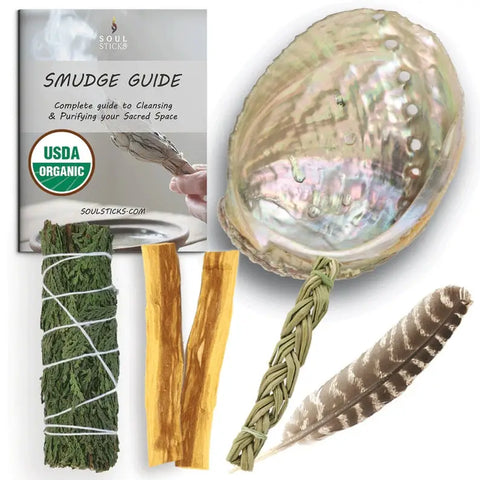 Soul Sticks - Smudging Starter Kit w/ Guide: Cedar Sage