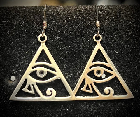 Eye of Horus 925 Sterling Silver Earrings