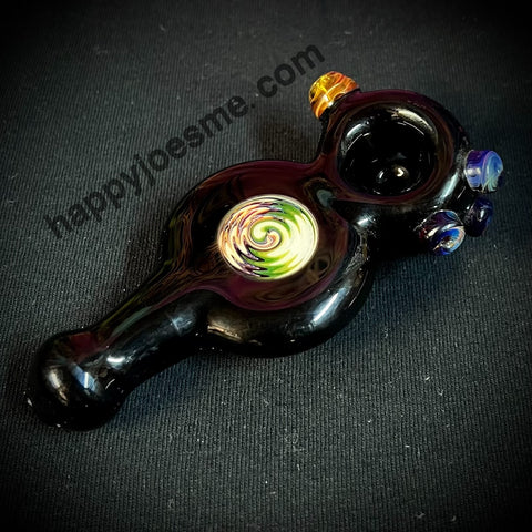 4.5" Black Handpipe with Wig Wag Disc