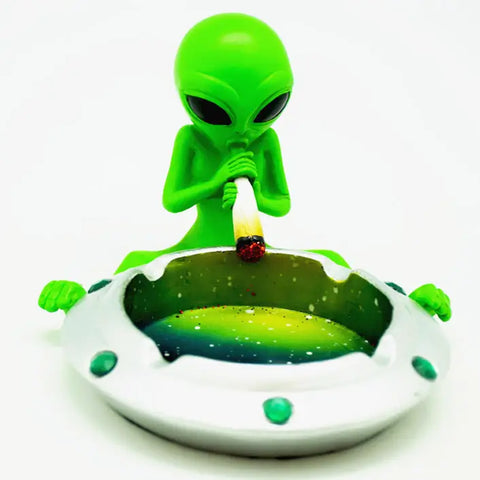 Token Alien on Spaceship Ashtray