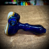 4" Cobalt Blue Dry Hammer W/ Wig-Wag Marble