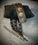 Layered faux leather bracelet