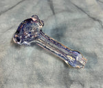 Silver Fumed W/Splattered Blue Handpipe