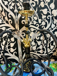 20” 4 Hose Black W/Gold Flowers Hookah