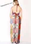 Women's Casual Multi Patchwork Printed Wide Leg Palazzo Pant