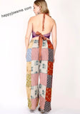 Women's Casual Multi Patchwork Printed Wide Leg Palazzo Pant