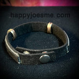 Faux Leather Sparkly Bracelet