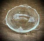 Clear Pressed Grape/Leaf Bowl