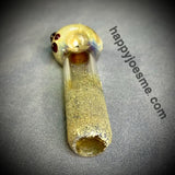 Golden Textured Frit Handpipe