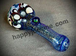 Blue Dichro W/Full Color Bowl/Black Opal Handpipe by Pharo