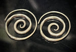 Thick Spiral 925 Sterling Silver Earrings