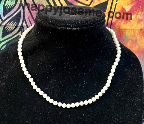 Single Strand Pearl Necklace/Earrings 925 Sterling Silver Clasp and Backings