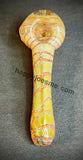 Pink/Yellow/Cream Wrap & Rake Fume Handpipe W/Honeycomb Front by Pharo