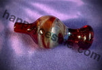 Colored Red Bubble Glass Carb Cap