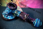 Purple Dichro Dry Hammer Handpipe w/ Wig Wag