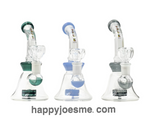 6” True Glass Single Perc Bent Neck Waterpipe