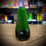 Black to Green Frit Cone Shaped Glass Chillum