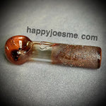 Burgundy Textured Frit Smiley/Love Handpipe