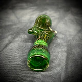 Zephyr Green Frit Glass Chillum