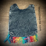 Multicolor Fringe Hippie Mushroom Bag