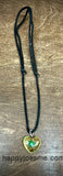 Clear Resin Heart Adjustable Necklace