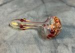 Silver Fumed Handpipe W/Colored Head