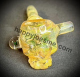 Wrap & Rake Fume Skull Hammer Bubbler W/Black Opal by Pharo