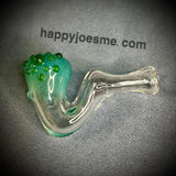 Clear Sherlock W/Teal Frit