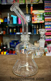 8" Our Glass Slight Bent Neck Hourglass waterpipe