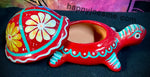 5" x 2.5" Small Red & Multi-Color Turtle Box-Talavera Pottery from Mexico