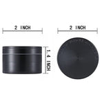 50MM Golden Bell 4 Piece Zinc Alloy Black 2 Inch Grinder