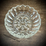 Vintage Glass Bowl Scalloped Rim