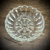 Vintage Glass Bowl Scalloped Rim
