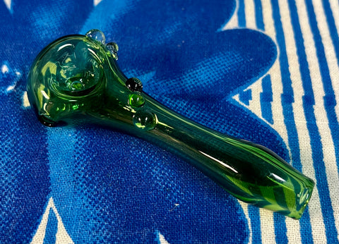 Solid Green W/Six bumps Handpipe