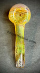 Pink/Yellow/Cream Wrap & Rake Fume Handpipe W/Honeycomb Front by Pharo