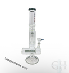 16” Rock Glass Dual Perc Tunnel Waterpipe
