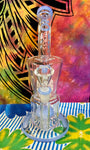 10" Bent Neck Dual Perc Waterpipe Periwinkle