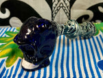 Dark Blue Skull Bubbler