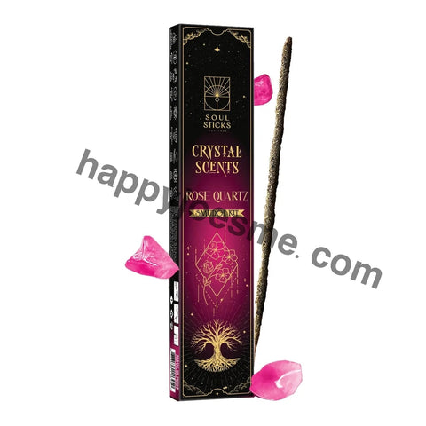 Rose Quartz Crystal Scents Incense Sticks Smudge Kit