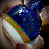 4" Cobalt Blue Dry Hammer W/ Wig-Wag Marble